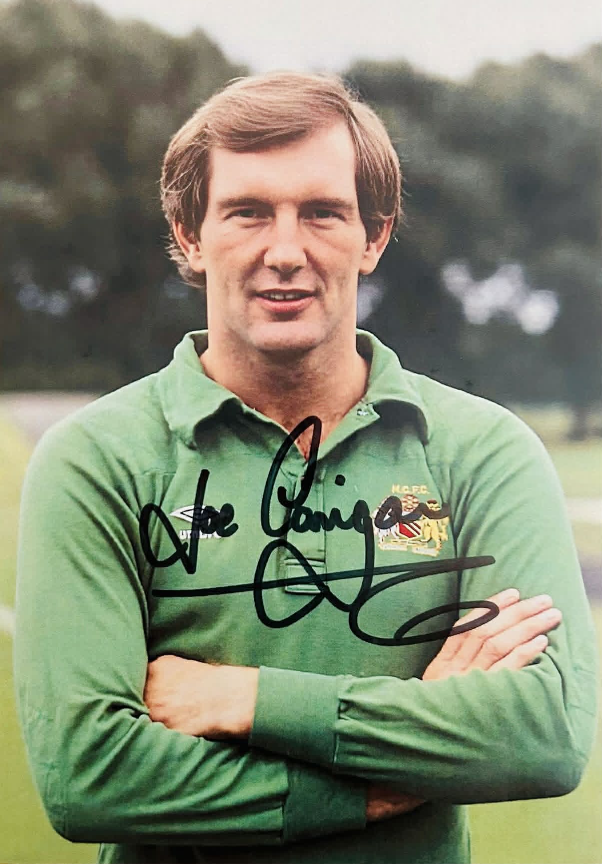 Joe Corrigan Hand-Signed A5 Autograph Card – Manchester City Legend