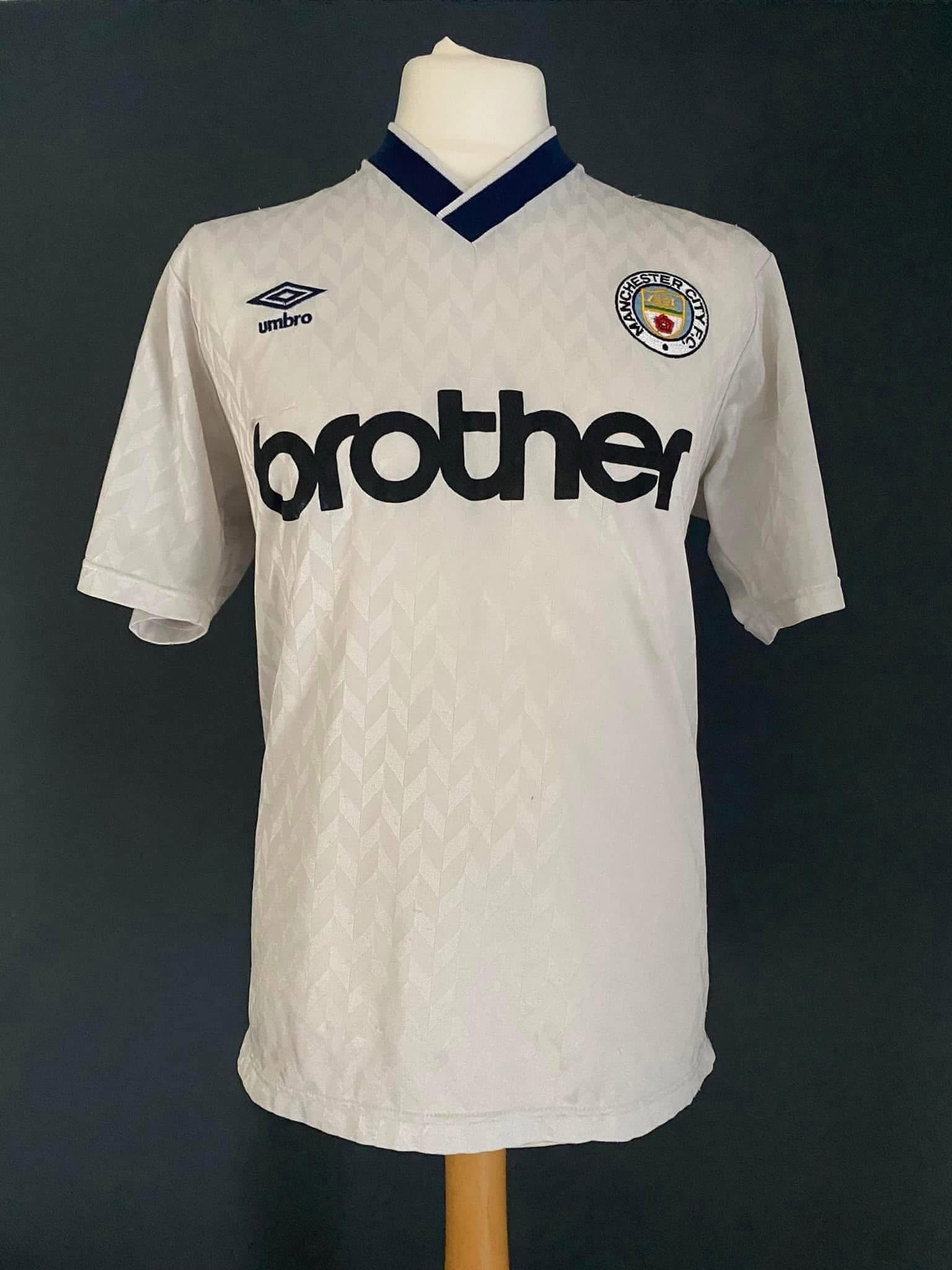 1990/91 Manchester City Third Shirt – Number 10 – Match Worn by Alan Harper & Gary Megson