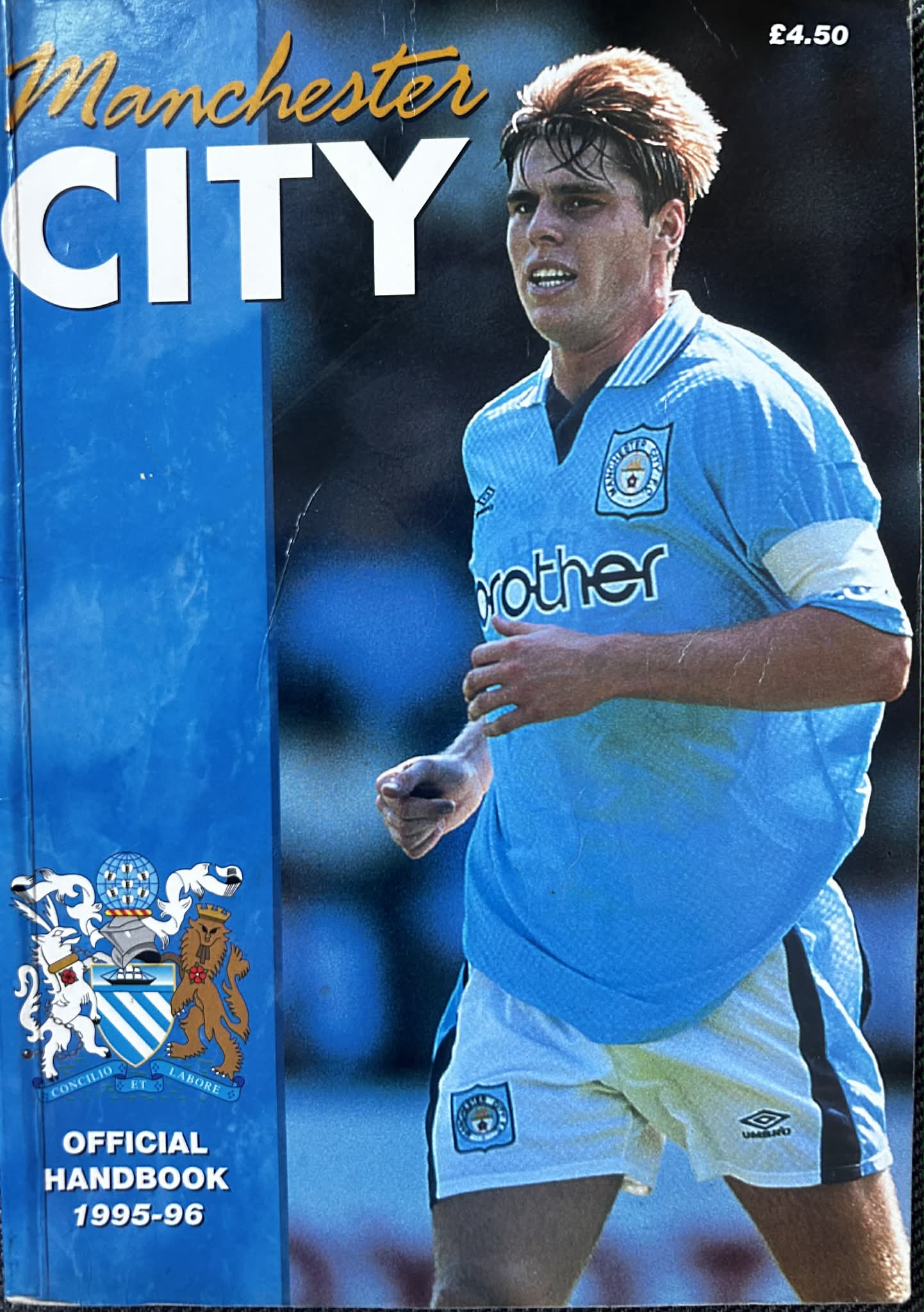 Official Manchester City 1995/96 Club Handbook – Signed by Francis Lee