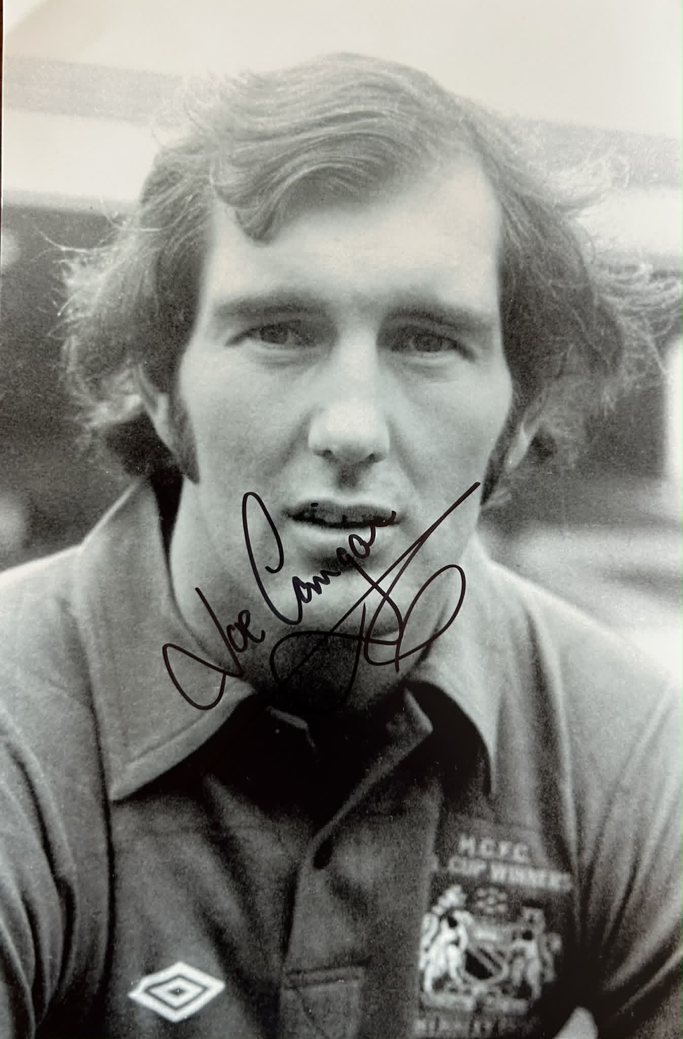 Joe Corrigan Signed A4 Black/White Photograph