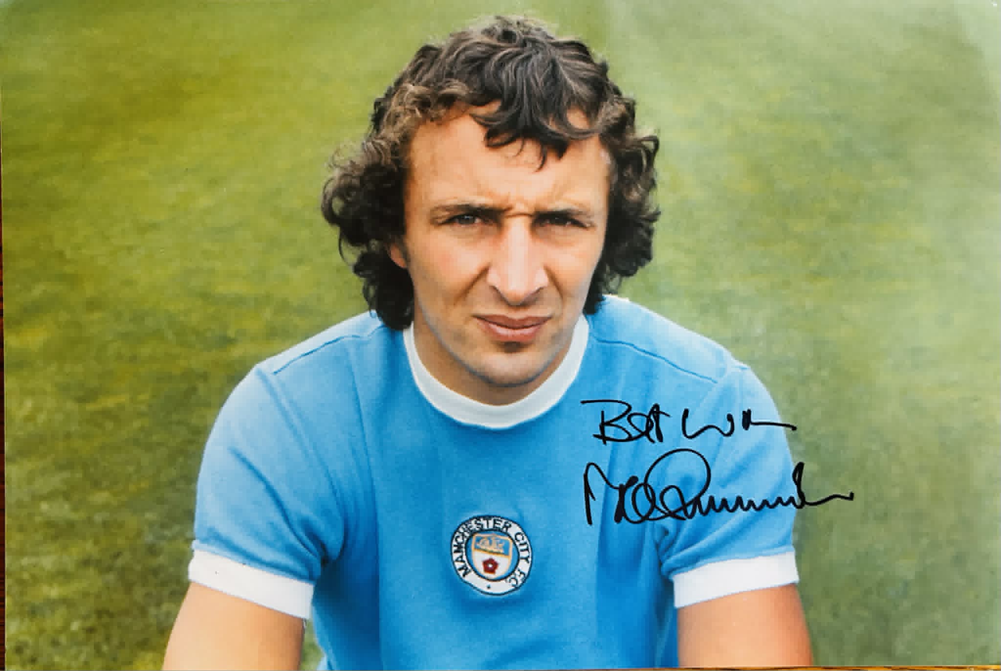 Mike Summerbee Signed A4 Colour Photograph