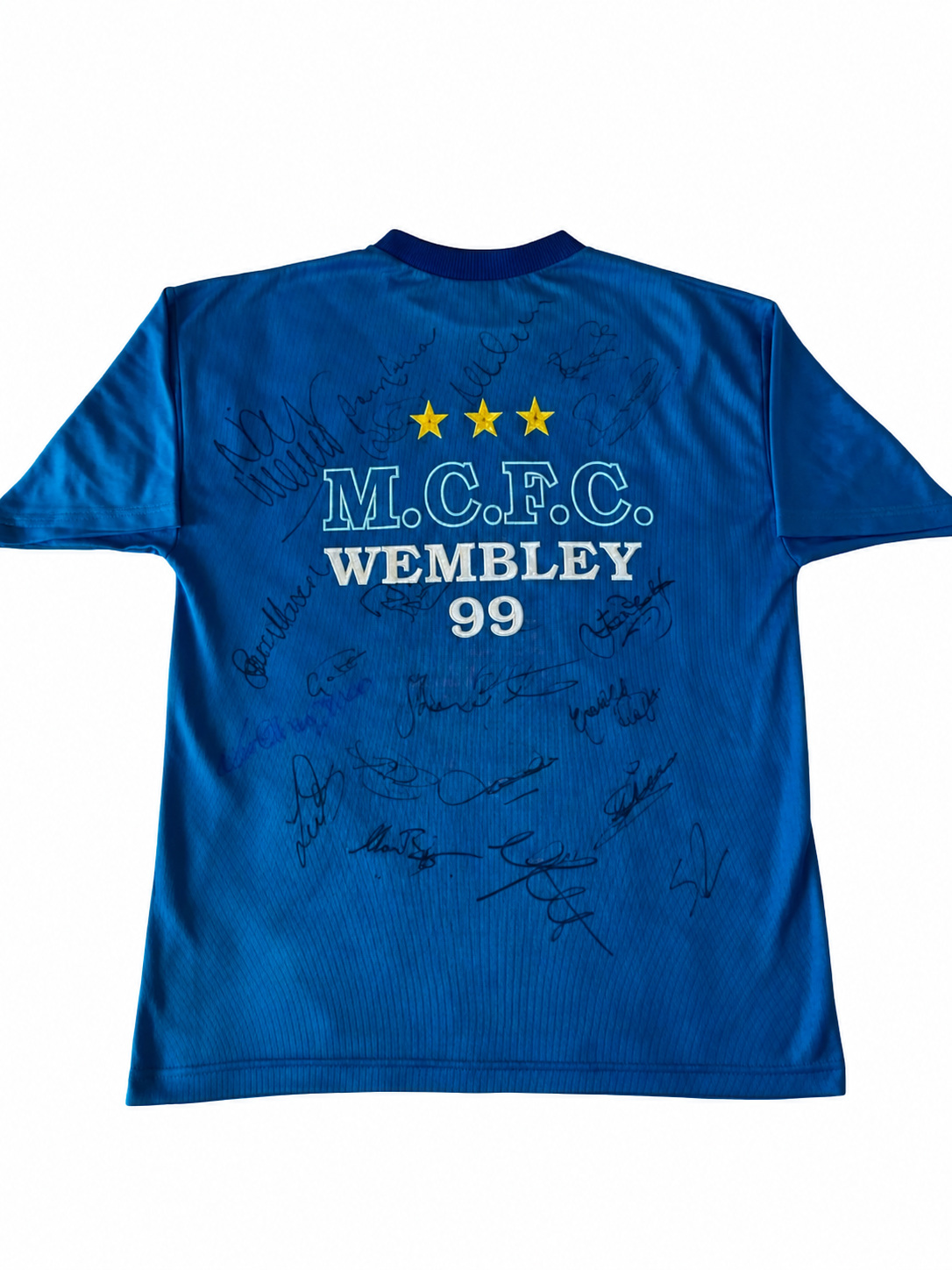 Wembley 99 – Original Manchester City Multi-Signed Supporters' T-Shirt