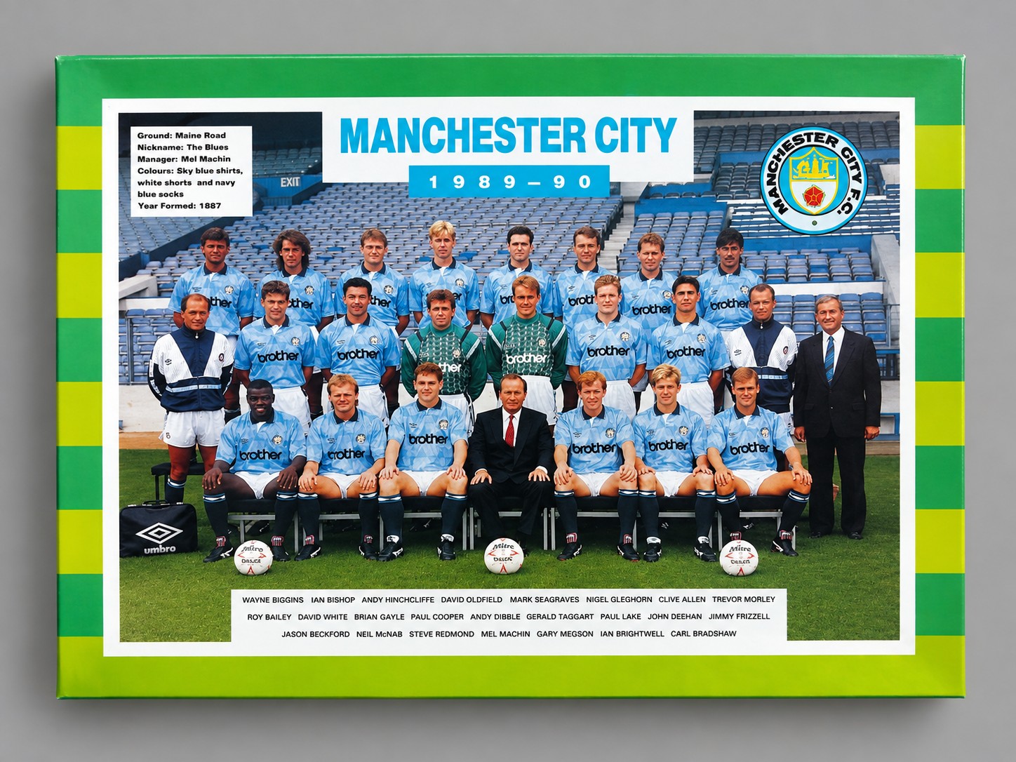 Manchester City 1989–90 Original 500-Piece Jigsaw Puzzle – Complete in Box
