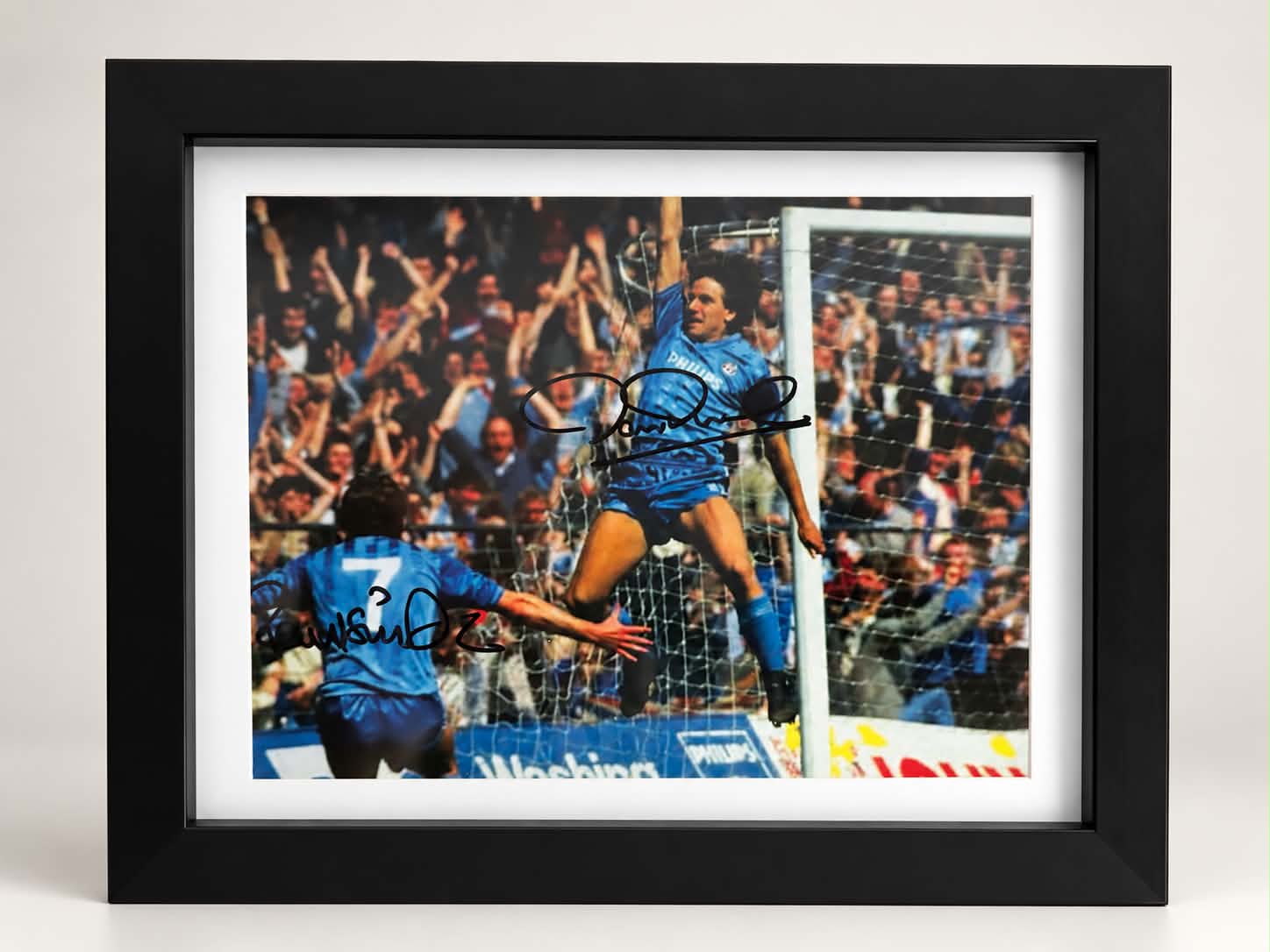 1985 Promotion Day – Paul Simpson & David Phillips Dual-Signed Framed Photo