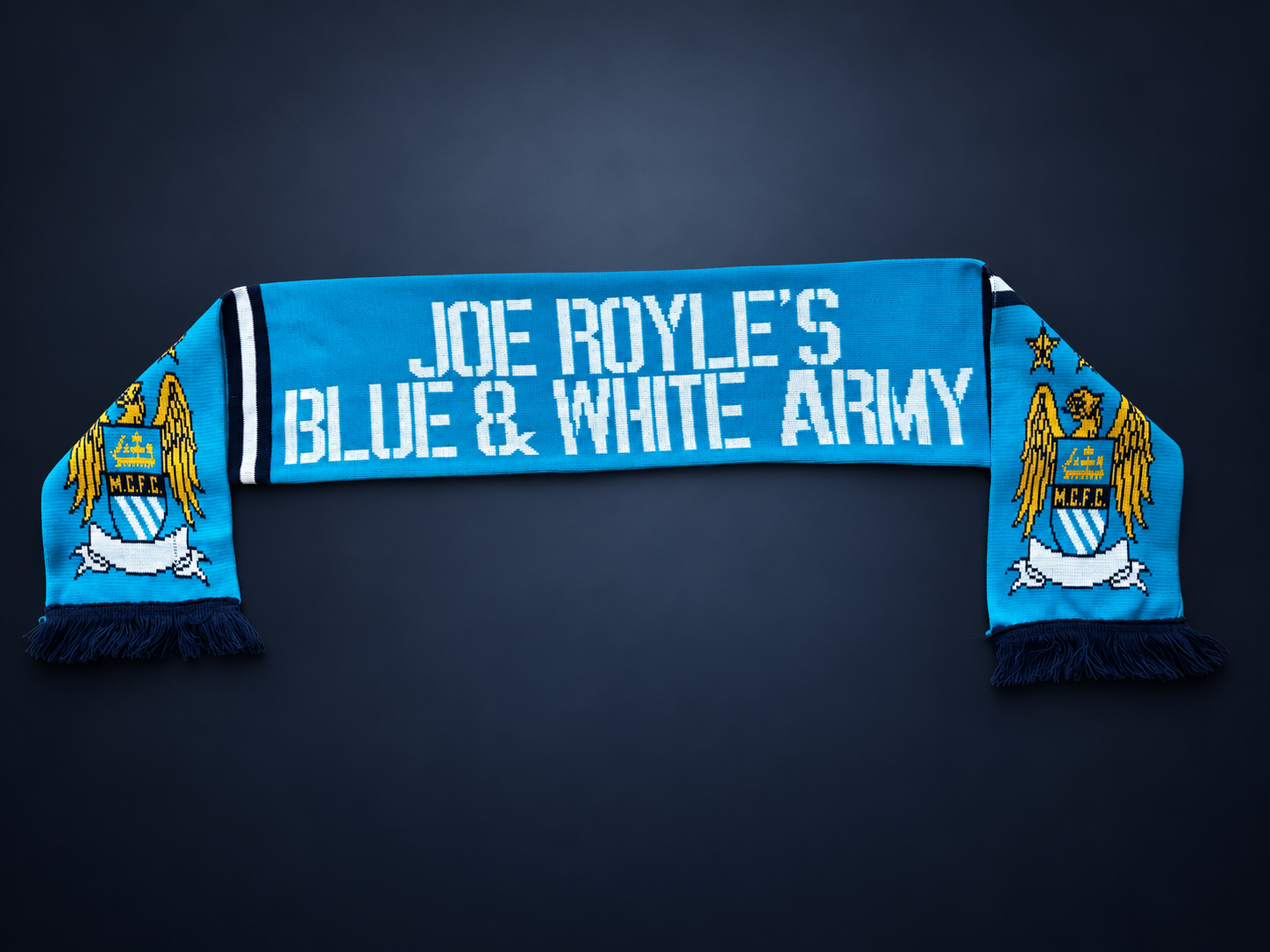 1998/99 Joe Royle’s Blue and White Army Matchday Scarf – Official Club Merchandise